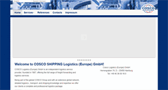 Desktop Screenshot of coscologistics.de